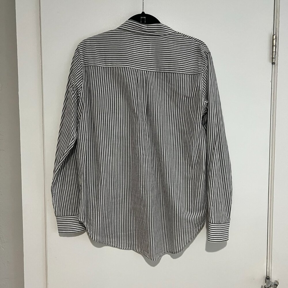 Rails White & Gray Striped Button Down Top With A… - image 8